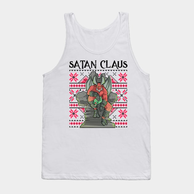 Ugly Christmas Satan Claus Satanic Santa Gothic Occult Goth Tank Top by TellingTales